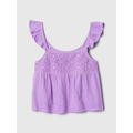 Kids Gauze Crochet Top