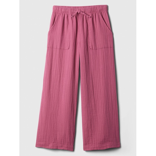 갭 Kids Gauze Wide-Leg Pull-On Pants