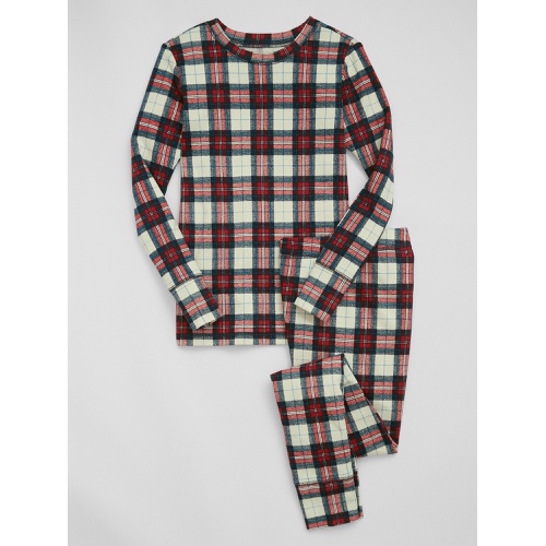 갭 Kids 100% Organic Cotton Plaid PJ Set