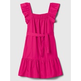 Kids Squareneck Flutter Sleeve Dress