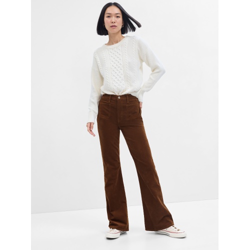 갭 High Rise 70s Flare Corduroy Pants