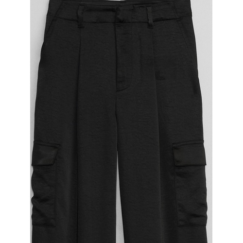 갭 Satin Pleated Cargo Trousers