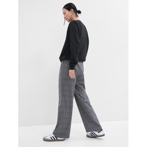 갭 Mid Rise Easy Wide-Leg Twill Pants