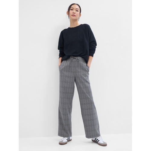 갭 Mid Rise Easy Wide-Leg Twill Pants