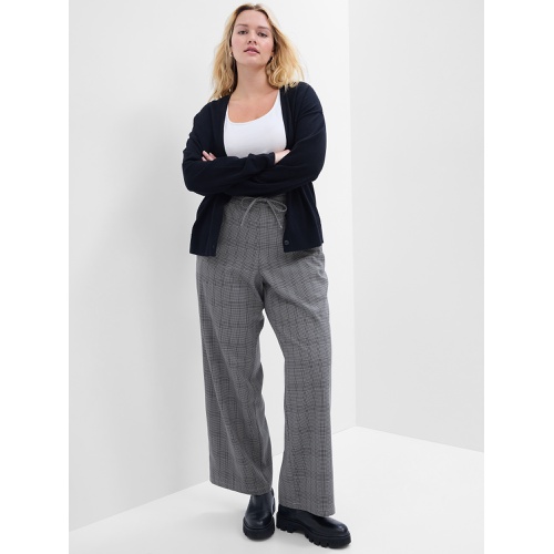 갭 Mid Rise Easy Wide-Leg Twill Pants