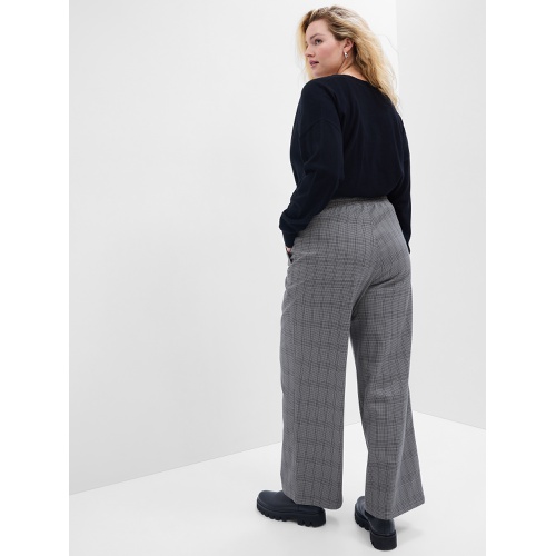 갭 Mid Rise Easy Wide-Leg Twill Pants