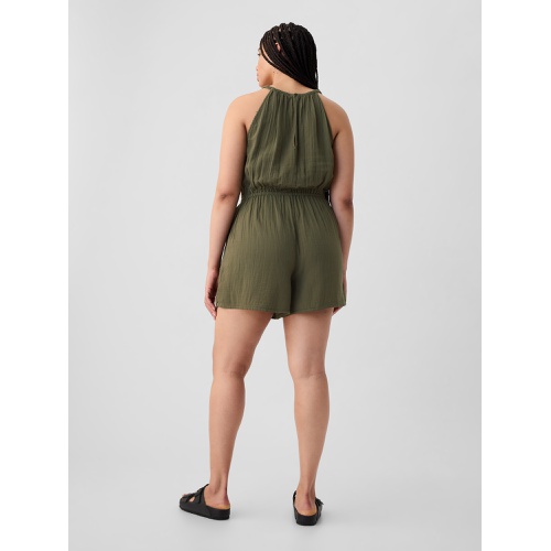 갭 Gauze Halter Romper