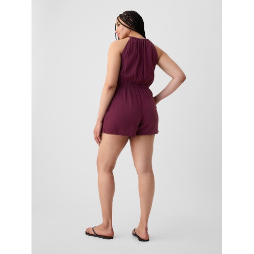 갭 Gauze Halter Romper