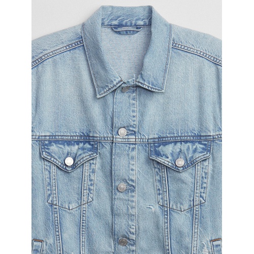 갭 Distressed Icon Denim Jacket