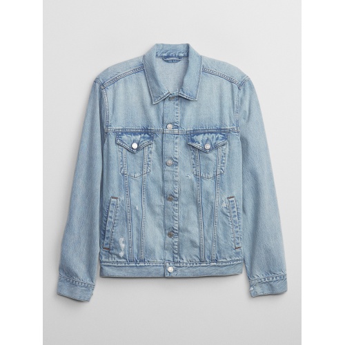 갭 Distressed Icon Denim Jacket