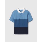 Kids Colorblock Rugby Polo Shirt