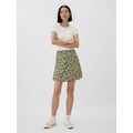 Print Tie-Waist Mini Skirt