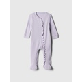 Baby Ribbed Two-Way Zip One-Piece