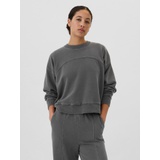 Oversized Seamed Crewneck Sweatshirt