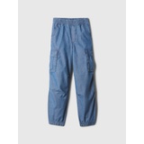 Kids Denim Parachute Cargo Pants