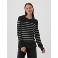 Textured Stripe Crewneck Sweater