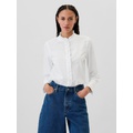 Classic Poplin Ruffle Shirt