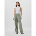 High Rise Easy Wide-Leg Cargo Trousers