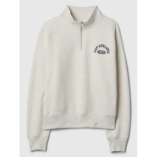 갭 Oversized Gap Graphic Quarter-Zip Sweatshirt