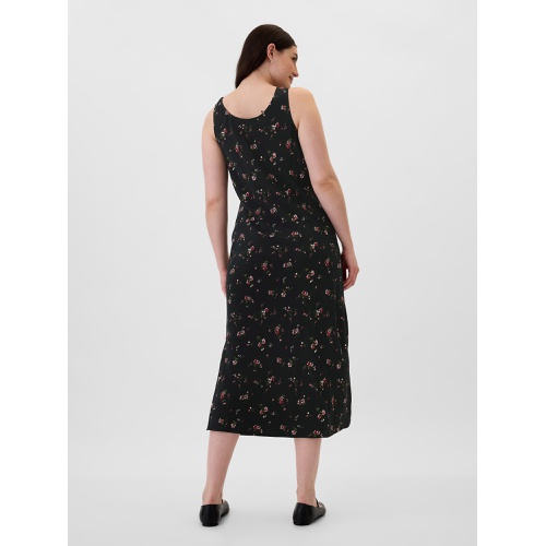 갭 Print Scoopneck Midi Dress