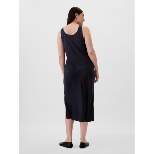 갭 Satin Scoopneck Midi Dress