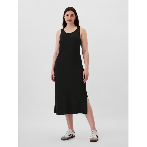 갭 Satin Scoopneck Midi Dress