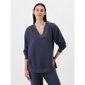 Relaxed Cloudlite V-Neck Tunic Sweatshirt