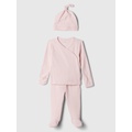 Baby Ribbed Pointelle Three-Piece Outfit Set