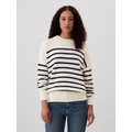 Oversized Stripe High Neck Crewneck Sweater