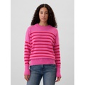 Oversized Stripe High Neck Crewneck Sweater