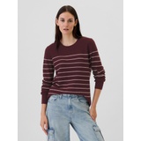 Textured Stripe Crewneck Sweater