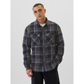 Relaxed Plaid Flannel Shirt Jacket