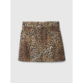 Kids Cheetah Print Denim Skirt