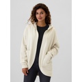 Relaxed Long Open-Front Hoodie