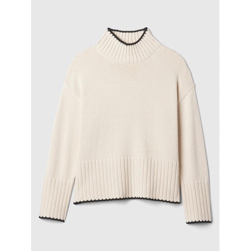 갭 Oversized 24/7 Split-Hem Mockneck Sweater