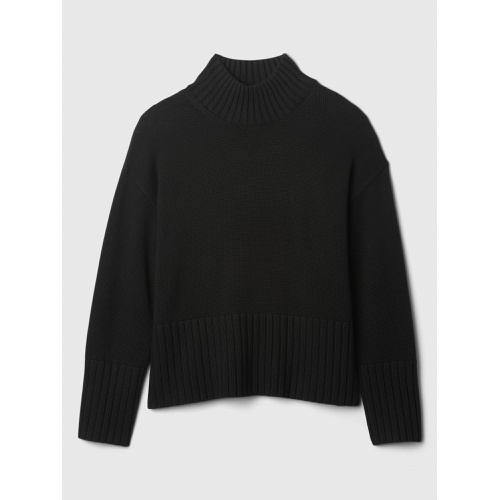 갭 Oversized 24/7 Split-Hem Mockneck Sweater