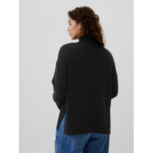 갭 Oversized 24/7 Split-Hem Mockneck Sweater