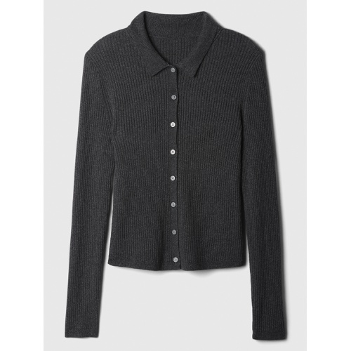 갭 CashSoft Collared Button-Front Cardigan