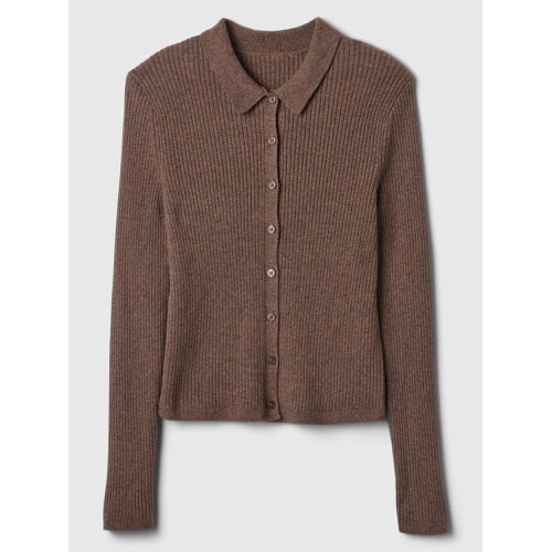 갭 CashSoft Collared Button-Front Cardigan