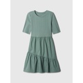 Kids Ribbed Tiered Dress