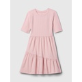 Kids Ribbed Tiered Dress