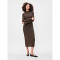 CashSoft Ribbed Mockneck Sweater Midi Dress