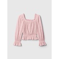 Kids Crinkle Peplum Top