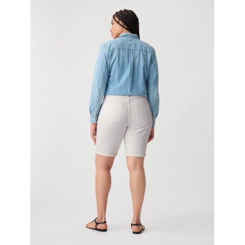 갭 9 Mid Rise Denim Bermuda Shorts