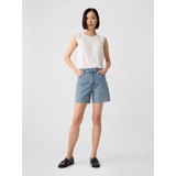 5.5 High Rise Vintage Midi Denim Shorts