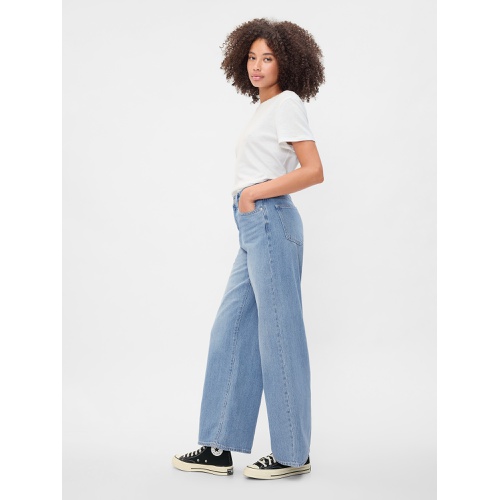 갭 High Rise Drapey Soft Wide-Leg Jeans