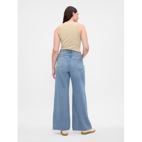 갭 High Rise Drapey Soft Wide-Leg Jeans