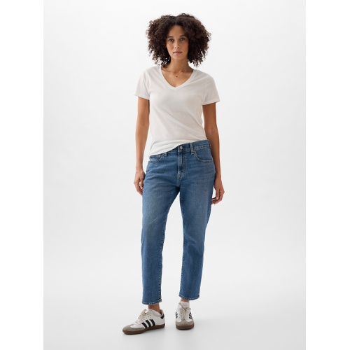 갭 Mid Rise Girlfriend Jeans