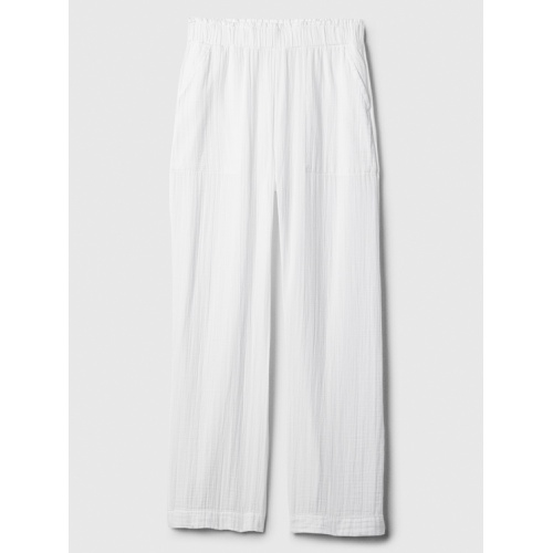 갭 Mid Rise Gauze Wide-Leg Pull-On Pants