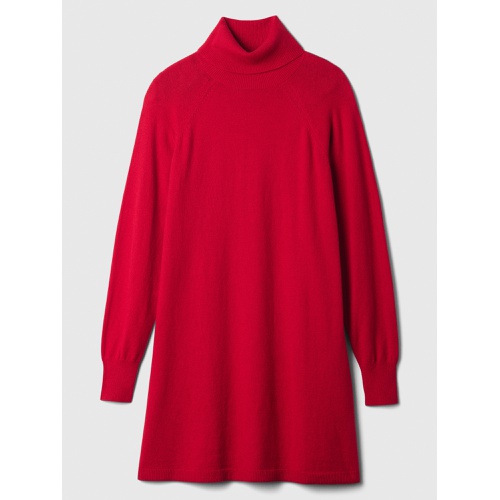 갭 CashSoft Relaxed Turtleneck Sweater Mini Dress